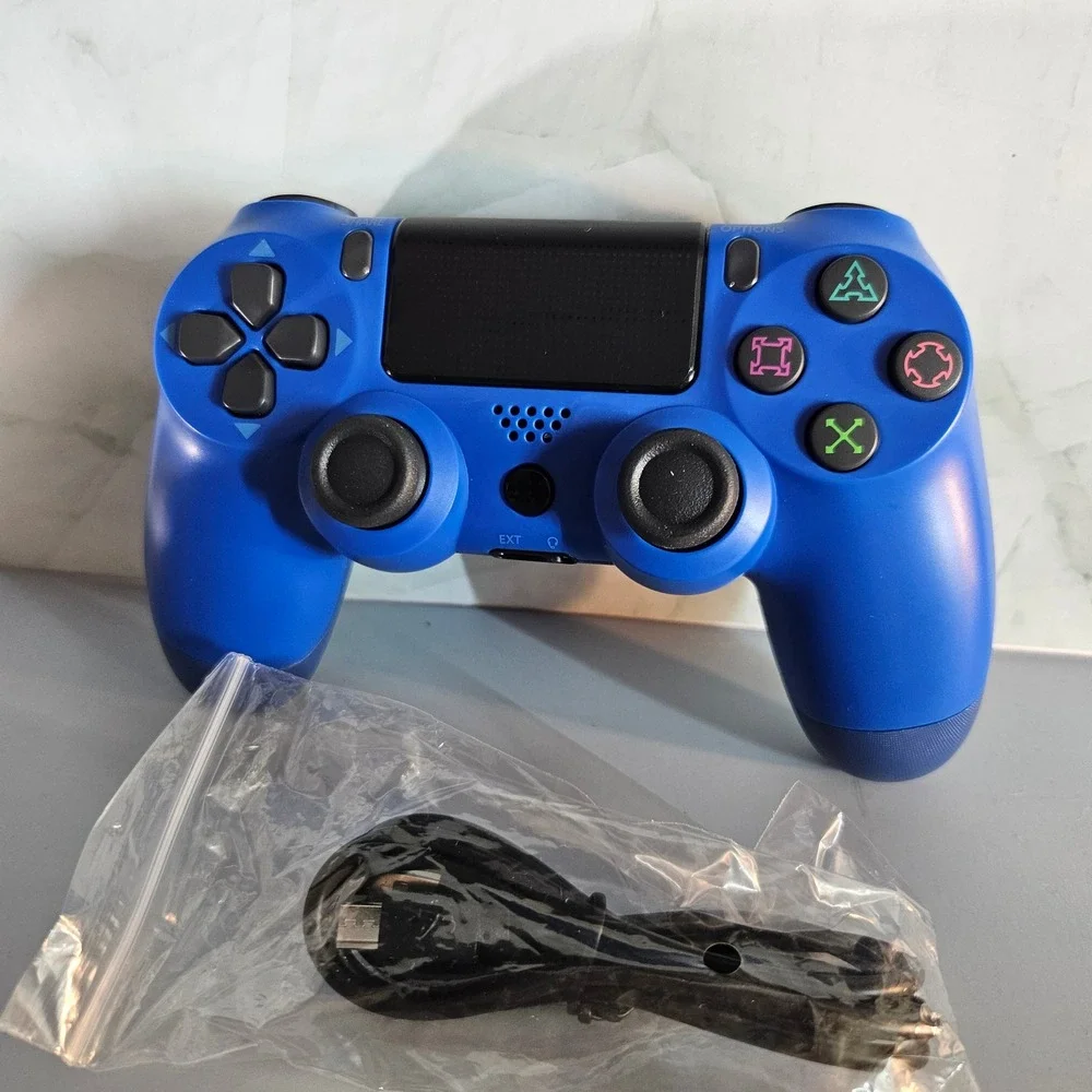 Oubang Wireless Controller For‎ P-4/Pro/Slim/P-5/Steam Blue With Cable